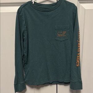 Vineyard Vines Kids Green Long Sleeve Shirt